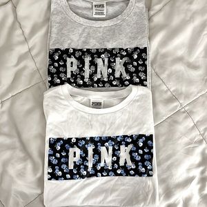 ~BUNDLE victoria’s secret PINK floral tees